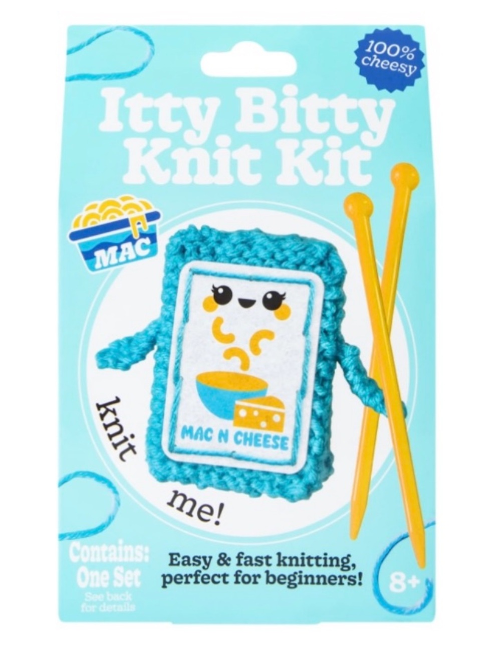 Knit Kit Mac n Cheese Plush Craft Crocheting